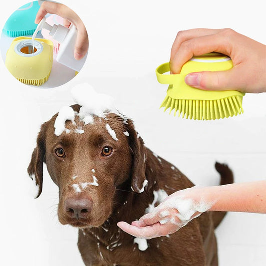 Massage Brush with Shampoo Dispenser